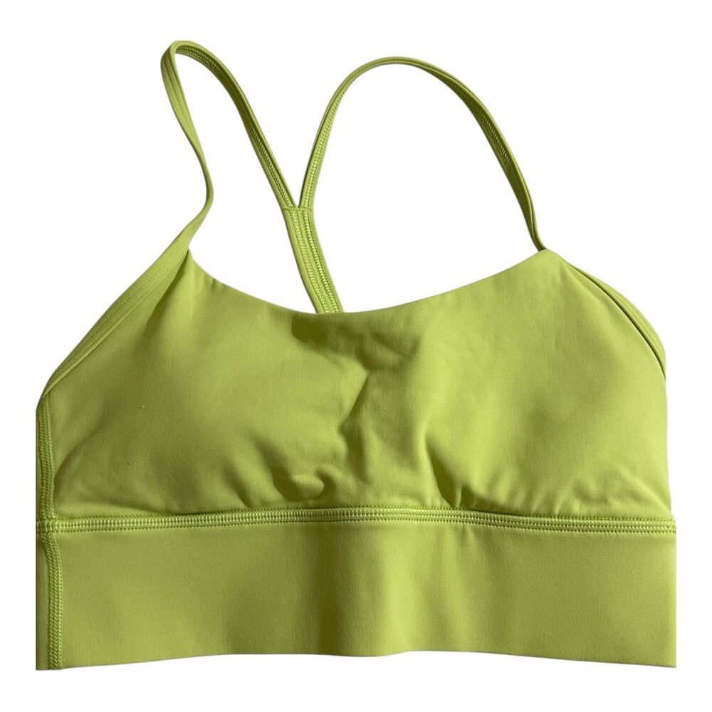 Lululemon Flow Y Nulu Bra for Women in Wasabi Green-Size 4